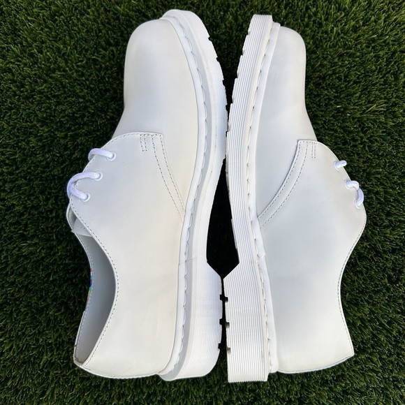 NEW Dr Martens 27522 Pride Oxford Shoes White Smooth Leather Men 10/Women 11 main image 6